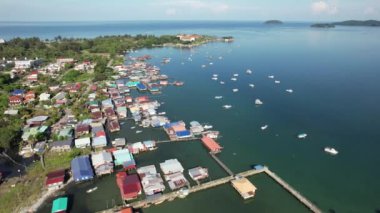 Kota Kinabalu, Sabah Malezya 14 Haziran 2022: Kota Kinabalu Şehir Merkezi Rıhtım ve Kordon Bölgesi