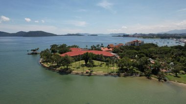 Kota Kinabalu, Sabah Malezya 14 Haziran 2022: Kota Kinabalu Şehir Merkezi Rıhtım ve Kordon Bölgesi