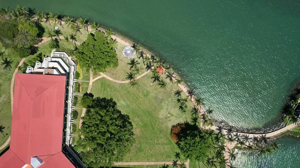 Kota Kinabalu, Sabah Malezya 14 Haziran 2022: Kota Kinabalu Şehir Merkezi Rıhtım ve Kordon Bölgesi