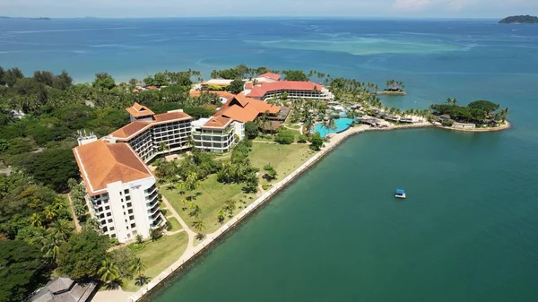 Kota Kinabalu, Sabah Malezya 14 Haziran 2022: Kota Kinabalu Şehir Merkezi Rıhtım ve Kordon Bölgesi