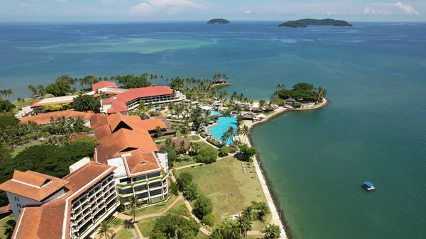 Kota Kinabalu, Sabah Malezya 14 Haziran 2022: Kota Kinabalu Şehir Merkezi Rıhtım ve Kordon Bölgesi