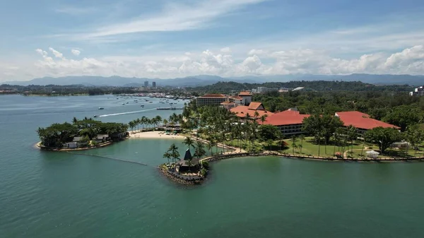 Kota Kinabalu, Sabah Malezya 14 Haziran 2022: Kota Kinabalu Şehir Merkezi Rıhtım ve Kordon Bölgesi