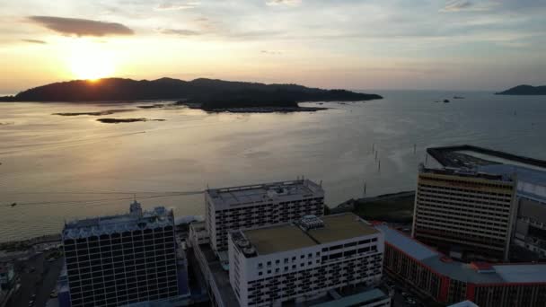 Kota Kinabalu Sabah Malaysia 2022 Waterfront Esplanade Area Kota Kinabalu — 비디오