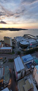 Kota Kinabalu, Sabah Malezya 14 Haziran 2022: Kota Kinabalu Şehir Merkezi Rıhtım ve Kordon Bölgesi