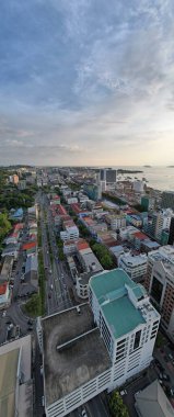 Kota Kinabalu, Sabah Malezya 14 Haziran 2022: Kota Kinabalu Şehir Merkezi Rıhtım ve Kordon Bölgesi