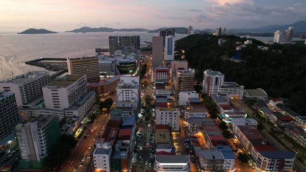 Kota Kinabalu Sabah Malaysia June 2022 Waterfront Esplanade Area Kota — Stock Photo, Image