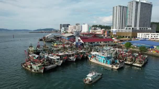 Kota Kinabalu Sabah Malaysia June 2022 Waterfront Esplanade Area Kota — 图库视频影像