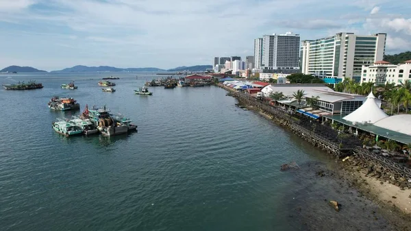 Kota Kinabalu Sabah Malajsie Června 2022 Waterfront Esplanade Area Kota — Stock fotografie