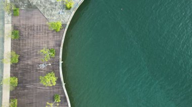 Kota Kinabalu, Sabah Malezya 14 Haziran 2022: Kota Kinabalu Şehir Merkezi Rıhtım ve Kordon Bölgesi