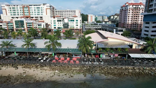 Kota Kinabalu Sabah Juni 2022 Kawasan Pantai Dan Esplanade Kota — Stok Foto