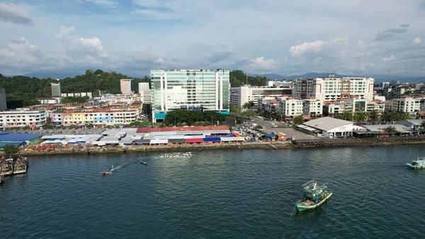 Kota Kinabalu Sabah Malásia Junho 2022 Orla Marítima Área Esplanada — Fotografia de Stock