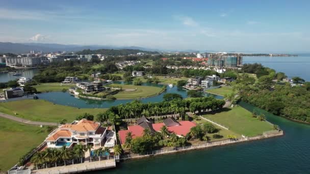 Kota Kinabalu Sabah Μαλαισία Ιουνίου 2022 Waterfront Esplanade Area Kota — Αρχείο Βίντεο