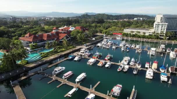 Kota Kinabalu Sabah Malezja Czerwca 2022 Nabrzeże Obszar Esplanade Centrum — Wideo stockowe
