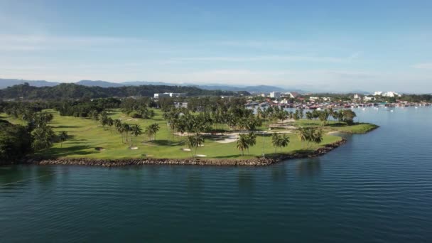 Kota Kinabalu Sabah Μαλαισία Ιουνίου 2022 Waterfront Esplanade Area Kota — Αρχείο Βίντεο