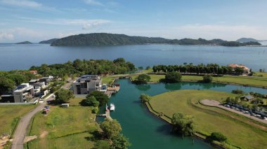 Kota Kinabalu, Sabah Malezya 14 Haziran 2022: Kota Kinabalu Şehir Merkezi Rıhtım ve Kordon Bölgesi