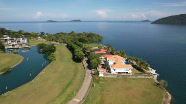 Kota Kinabalu, Sabah Malezya 14 Haziran 2022: Kota Kinabalu Şehir Merkezi Rıhtım ve Kordon Bölgesi