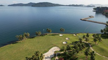 Kota Kinabalu, Sabah Malezya 14 Haziran 2022: Kota Kinabalu Şehir Merkezi Rıhtım ve Kordon Bölgesi