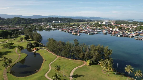 Kota Kinabalu Sabah Μαλαισία Ιουνίου 2022 Waterfront Esplanade Area Kota — Φωτογραφία Αρχείου