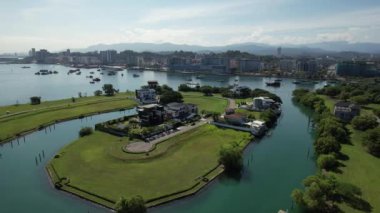 Kota Kinabalu, Sabah Malezya 14 Haziran 2022: Kota Kinabalu Şehir Merkezi Rıhtım ve Kordon Bölgesi