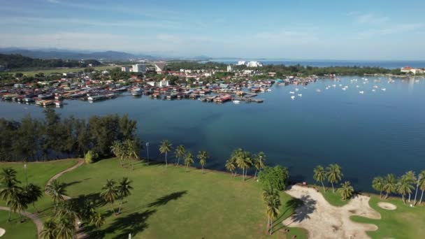 Kota Kinabalu Sabah Malaysia 2022 Waterfront Esplanade Area Kota Kinabalu — 비디오