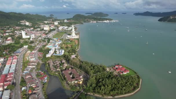 Langkawi Nin Kent Simgeleri Plajları Turist Çekimleri — Stok video