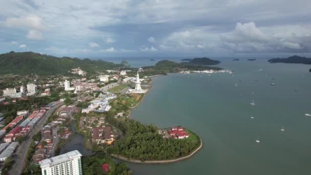 Langkawi Nin Kent Simgeleri Plajları Turist Çekimleri — Stok video