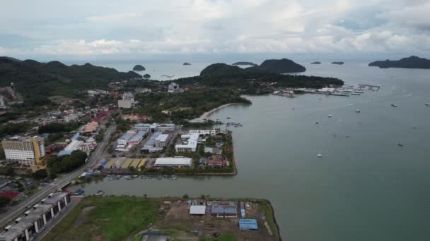 Langkawi Nin Kent Simgeleri Plajları Turist Çekimleri — Stok video