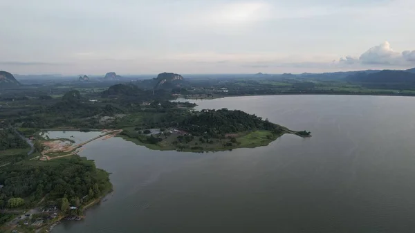 Sunset View Timah Tasoh Dam Perlis Maleisië — Stockfoto