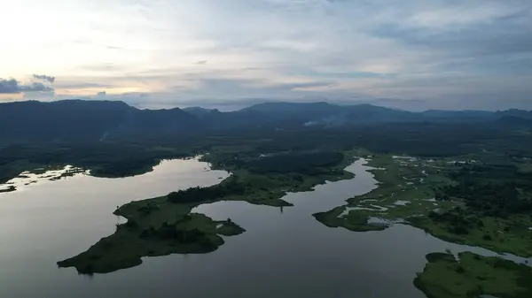 Sunset View Timah Tasoh Dam Perlis Malaysia — Photo