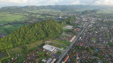 Perlis, Malezya 29 Haziran 2022: Güneşin Doğuşundaki Güzel Kangar Şehri