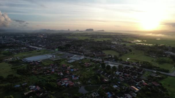 Los Campos Arroz Arroz Kedah Perlis Malasia — Vídeos de Stock
