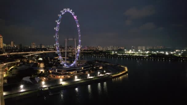 Marina Bay Singapore July 2022 Landmark Buildings Tourist Attractions Singapore — Stock video