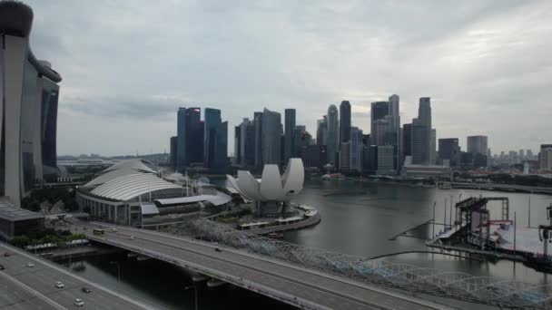 Marina Bay Singapore July 2022 Landmark Buildings Tourist Attractions Singapore — 비디오