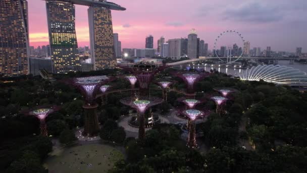 Marina Bay Singapur Lipca 2022 Zabytkowe Budynki Atrakcje Turystyczne Singapuru — Wideo stockowe