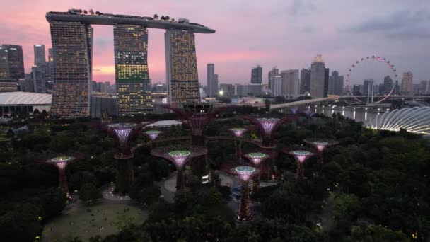 Marina Bay Singapur Lipca 2022 Zabytkowe Budynki Atrakcje Turystyczne Singapuru — Wideo stockowe