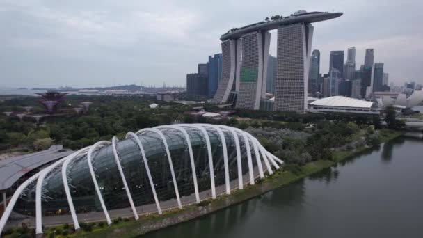 Marina Bay Singapore July 2022 Landmark Buildings Tourist Attractions Singapore — Vídeos de Stock