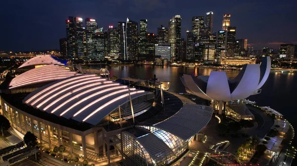 Marina Bay Singapore July 2022 Landmark Buildings Tourist Attractions Singapore — 스톡 사진