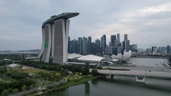 Marina Bay Singapore July 2022 Landmark Buildings Tourist Attractions Singapore — Fotografia de Stock