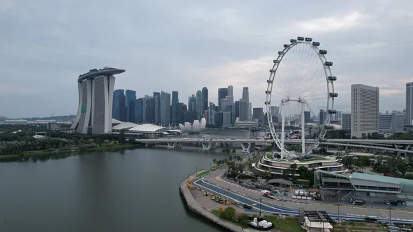 Marina Bay Singapore July 2022 Landmark Buildings Tourist Attractions Singapore — ストック写真