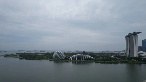 Marina Bay Singapore July 2022 Landmark Buildings Tourist Attractions Singapore — ストック写真