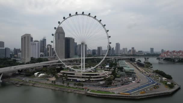 Marina Bay Singapur Července 2022 Landmark Buildings Tourist Attractions Singapore — Stock video