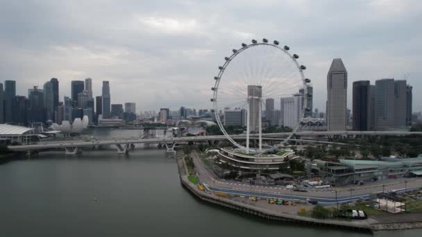 Marina Bay Singapore July 2022 Landmark Buildings Tourist Attractions Singapore — Vídeos de Stock