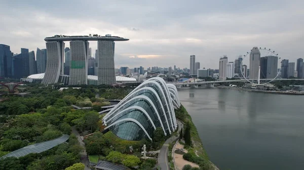 Marina Bay Singapore July 2022 Landmark Buildings Tourist Attractions Singapore — ストック写真