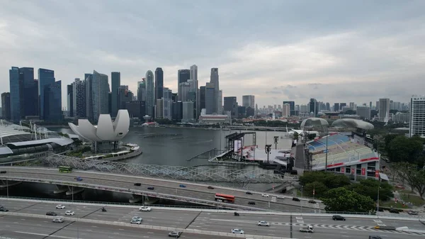 Marina Bay Singapore July 2022 Landmark Buildings Tourist Attractions Singapore — ストック写真