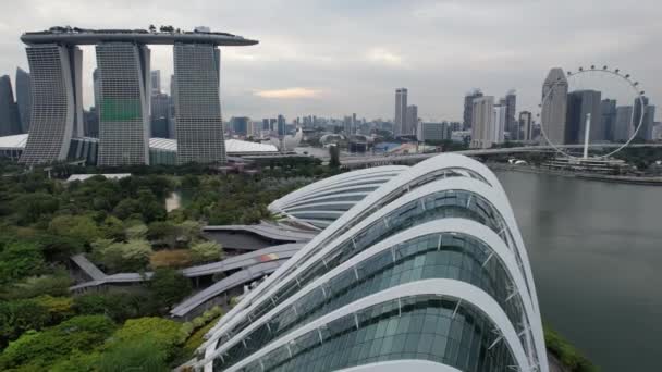 Marina Bay Singapura Julho 2022 Landmark Buildings Tourist Attractions Singapore — Vídeo de Stock
