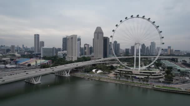 Marina Körfezi Singapur Temmuz 2022 Singapur Tarihi Binalar Turist Çekimleri — Stok video