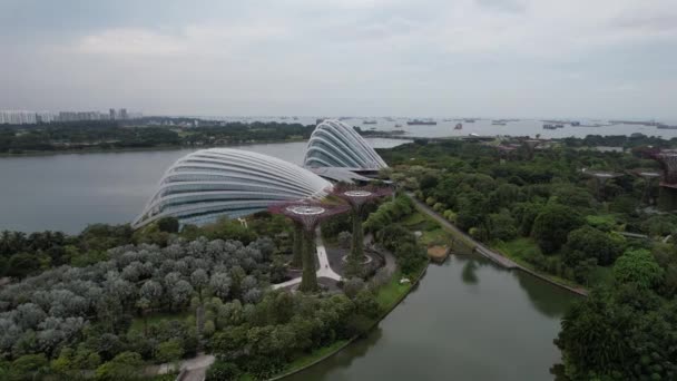 Marina Bay Singapore July 2022 Landmark Buildings Tourist Attractions Singapore — стоковое видео