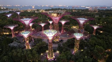 Marina Körfezi, Singapur - 13 Temmuz 2022: Singapur Tarihi Binalar ve Turist Çekimleri