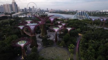 Marina Bay, Singapore - July 13, 2022: The Landmark Buildings and Tourist Attractions of Singapore