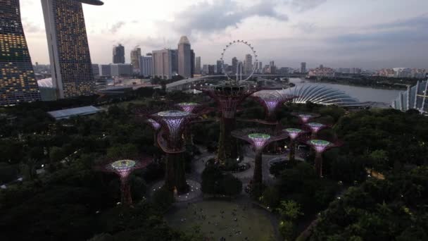 Marina Bay Singapur Července 2022 Landmark Buildings Tourist Attractions Singapore — Stock video